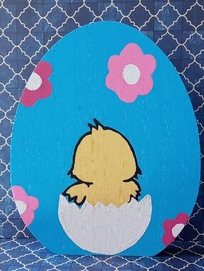 Hand Painted Wooden Egg